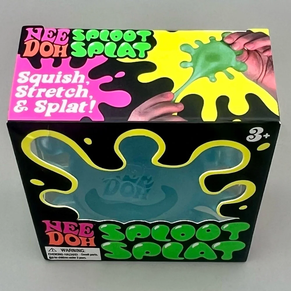 💙Schylling NeeDoh BLUE Sploot Splat Novelty Sensory Fidget Stress Relief Toy NEW